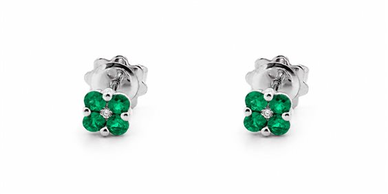 Ohrringe Recarlo Dame in Gold Smeraldo 0.50 Ct XD 131/BSME - XD 131/BSME